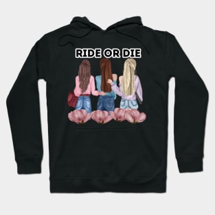 Girlfriends Cartoon - Ride or die Hoodie